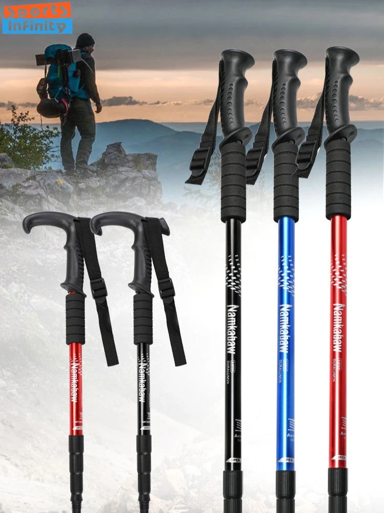 Aluminum Multi-Function Trekking Pole - Protection &amp; Walking Aid