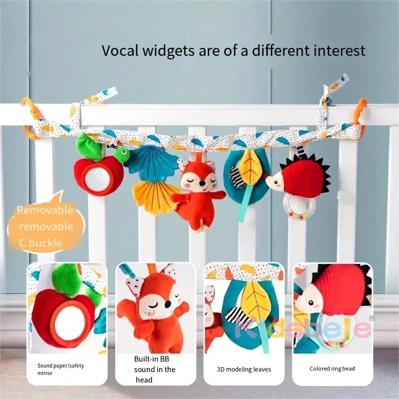 Lovely Soft Plush Crib Animal for Sensory Development