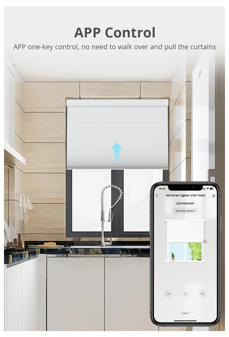 Zemismart Động Cơ Rèm Thông Minh Zigbee Cho Ống 37mm - Daisan Mart