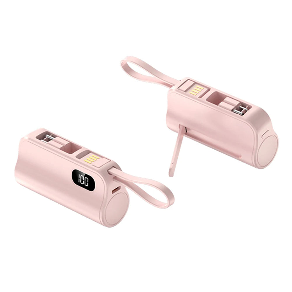 2in1 10000mAh Mini Power Bank with USB-C Holder