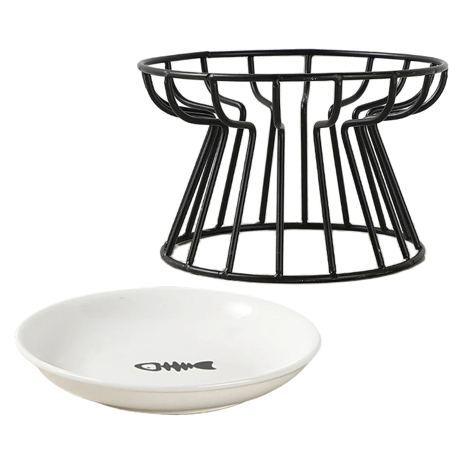 Elevated Ceramic Bowl for Convenient Eating and Drinking of Dogs and Cats