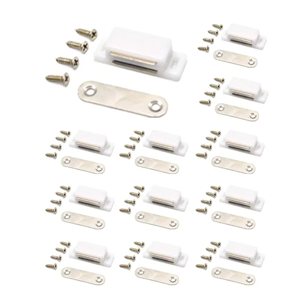 12 super strong white kitchen cabinet door magnetic latches