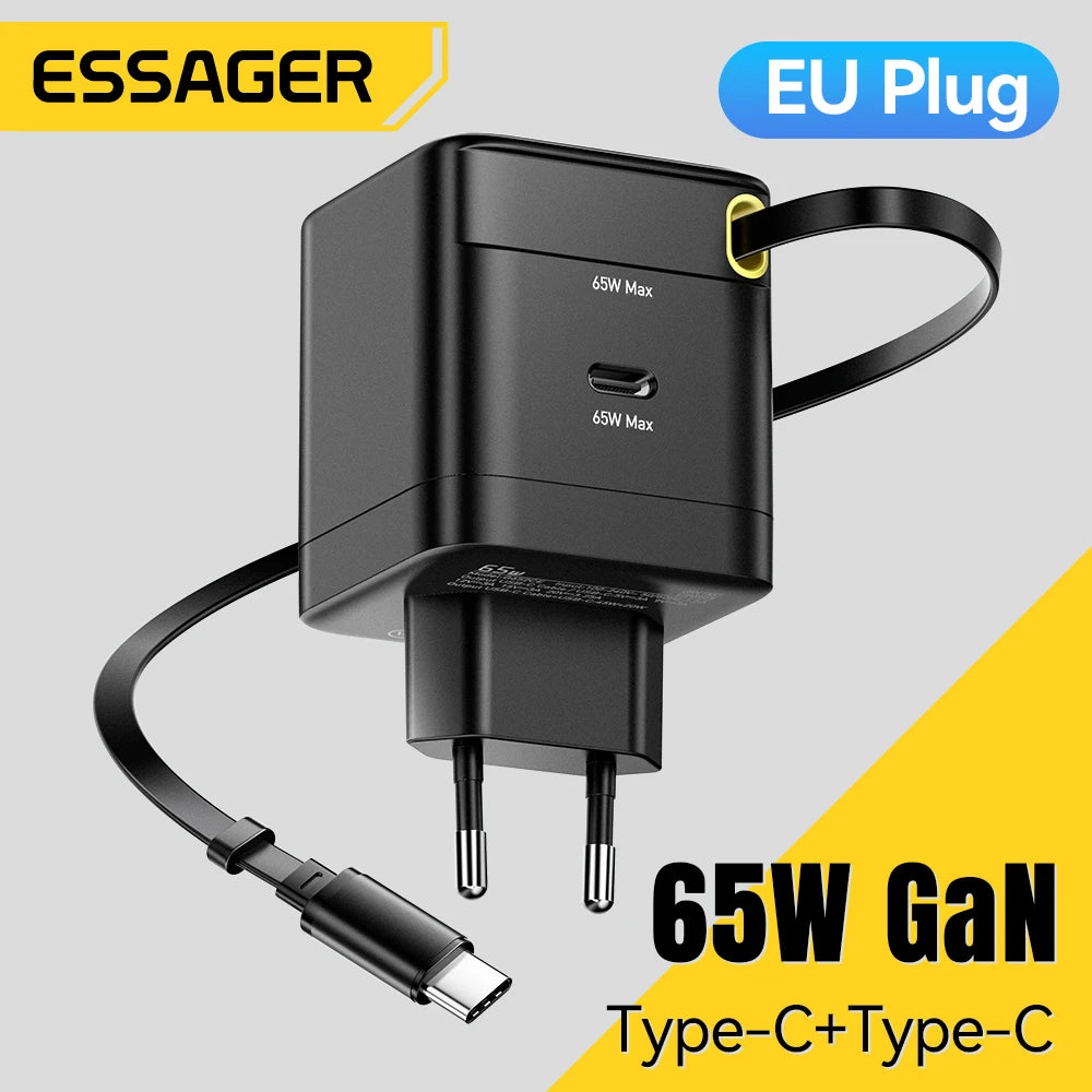 Sạc Nhanh Essager 65W GaN Kèm Dây Rút Đa Năng - Daisan Mart