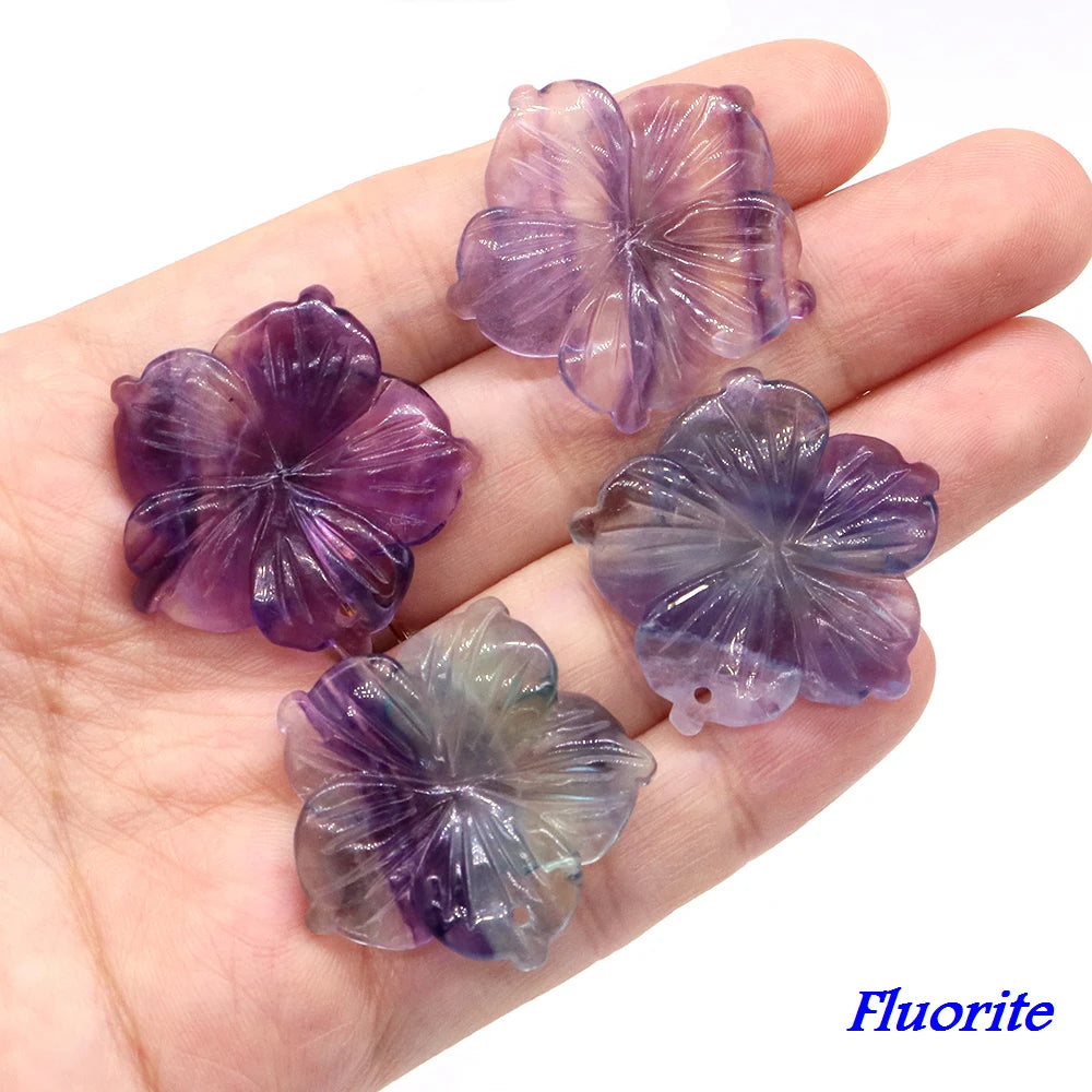 Amethyst Flower Natural Gemstone Pendant