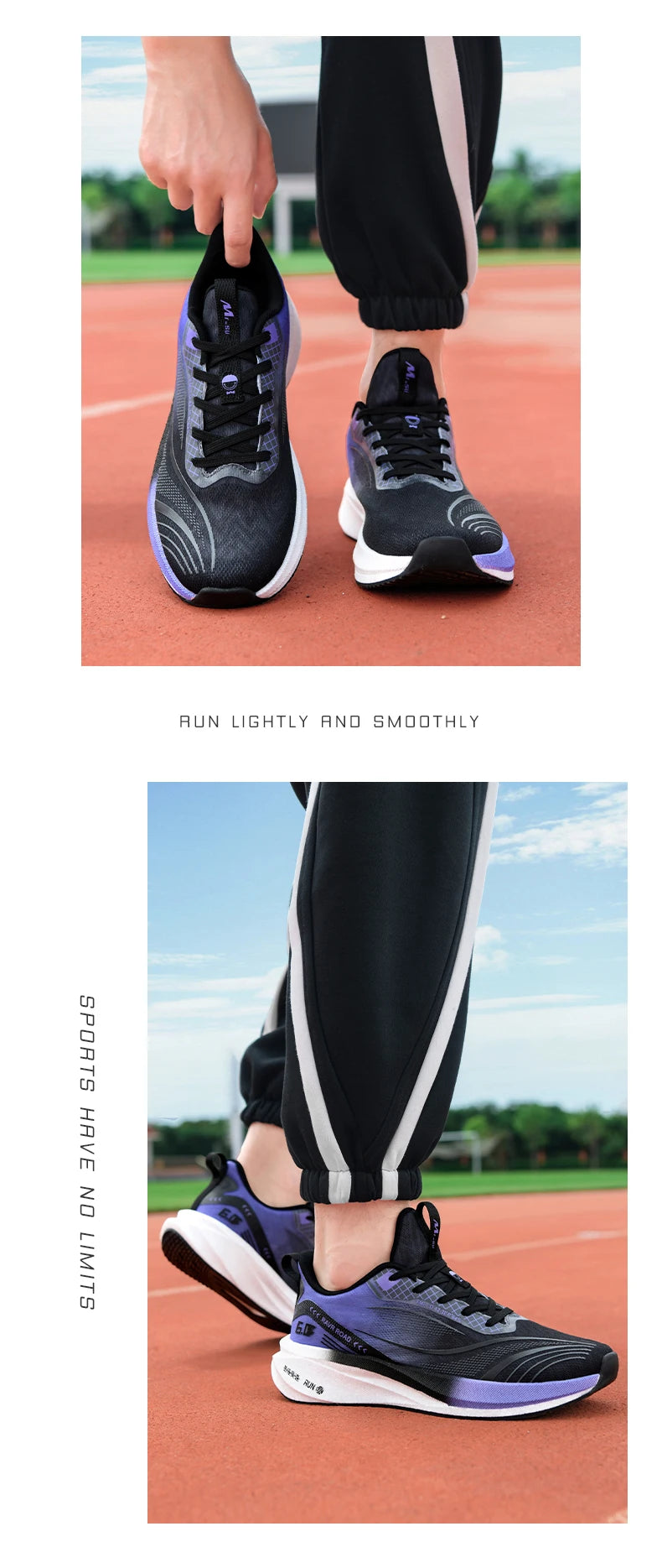 Giày Thể Thao Đế Carbon Chạy Bộ Nhẹ Êm Thoáng Khí