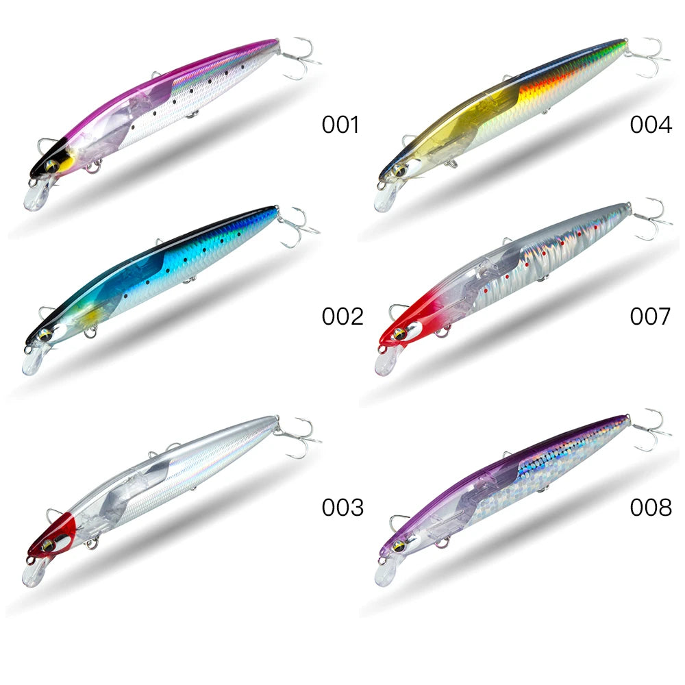 D1 Multi Piece Set Floating Minnow Fishing Lure 120mm 145mm Flash Flake Assassin Floating Hard Bait For Pike Bass Tackle