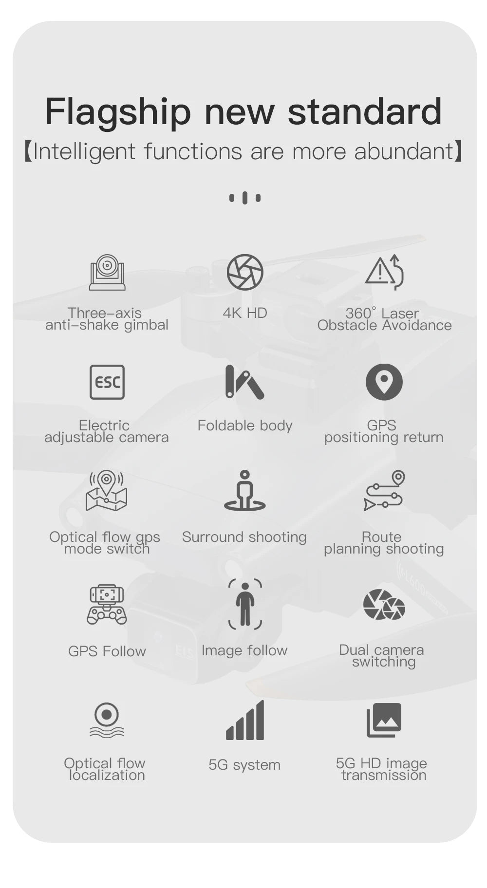 L600 Pro MAX/Pro GPS Drone 4K Professional HD Camera 3-axis gimbal Aerial 5G Wifi Obstacle Avoidance Brushless FPV RC Quadcopter