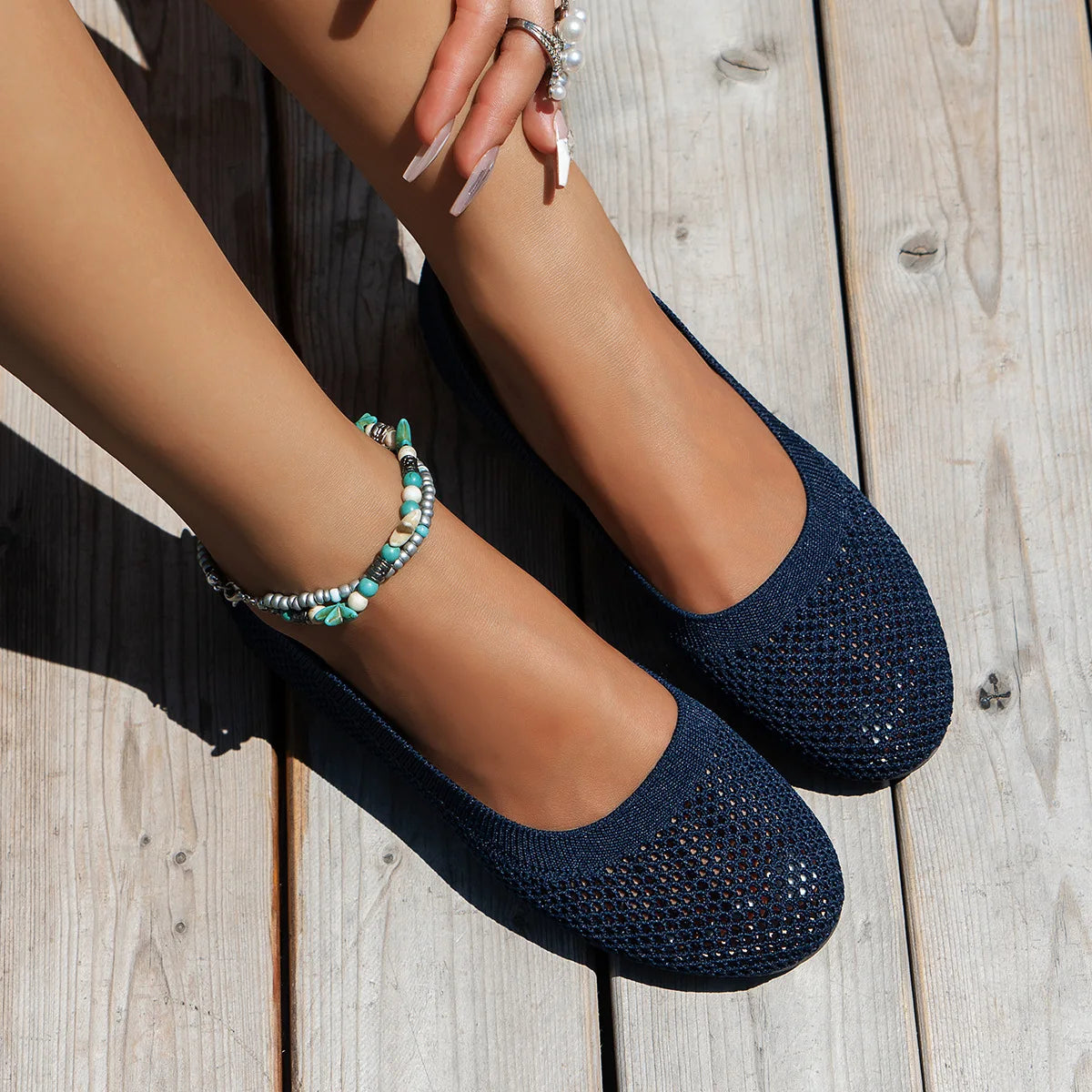 Giày Bệt Nữ Mũi Tròn Êm Ái Thời Trang Năng Động