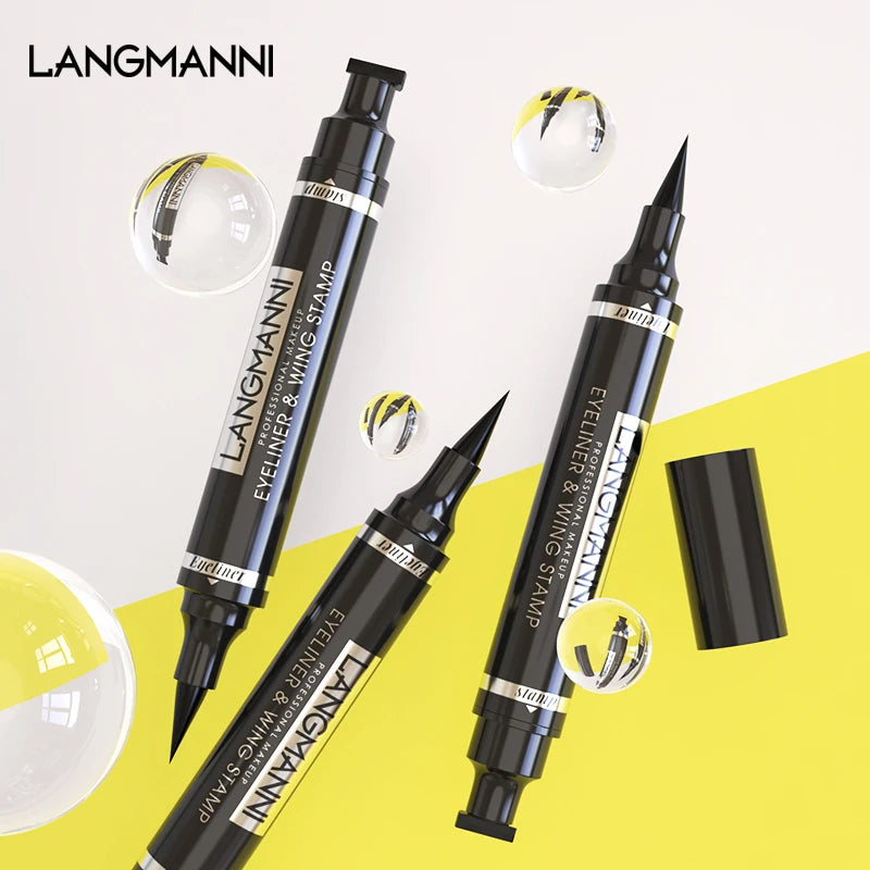 Waterproof, Smudge-proof, Long-lasting Dual-End Eyeliner