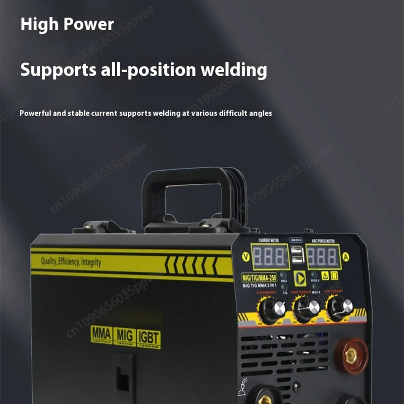 220V Gasless MIG Welder 3 In 1 Portable Welding Machine With TIG MMA ARC Functions For Home Garage Auto Repair Lightweight 7KG