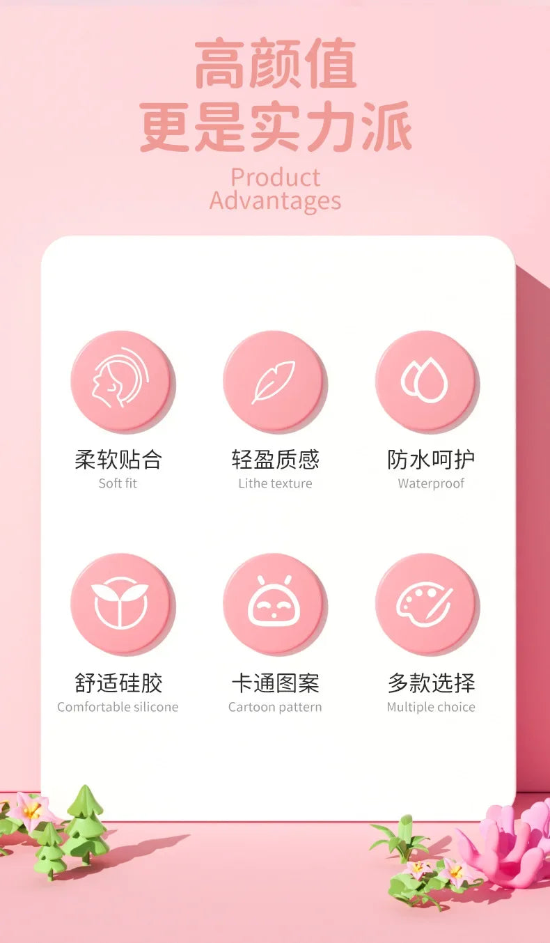 Mũ Bơi Trẻ Em Hoạt Hình Chống Nước Bảo Vệ Tai