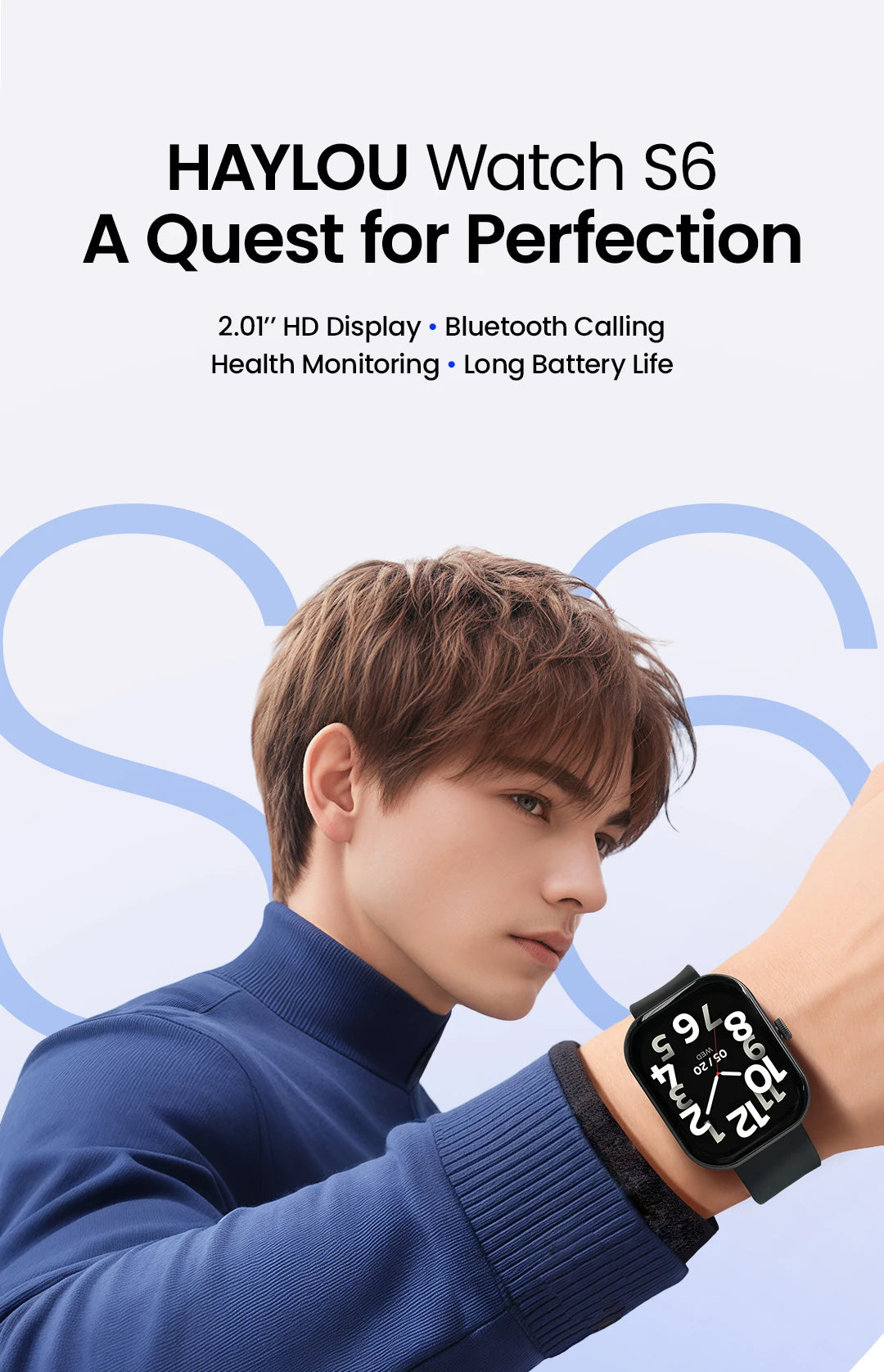 ### Đồng Hồ Thông Minh HAYLOU S6 - Gọi, Chống Nước, Thể Thao