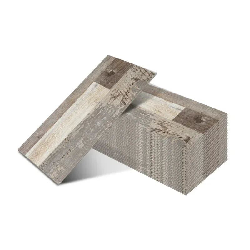 Imitation Wood Grain Self-adhesive Floor Sticker Waterproof for Kitchen Bedroom Living Room Peel and Stick Flooring Home Decor
