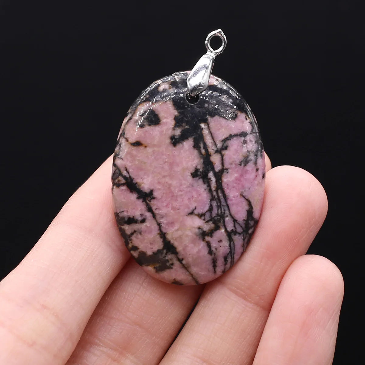 Unique Oval Natural Agate Pendant