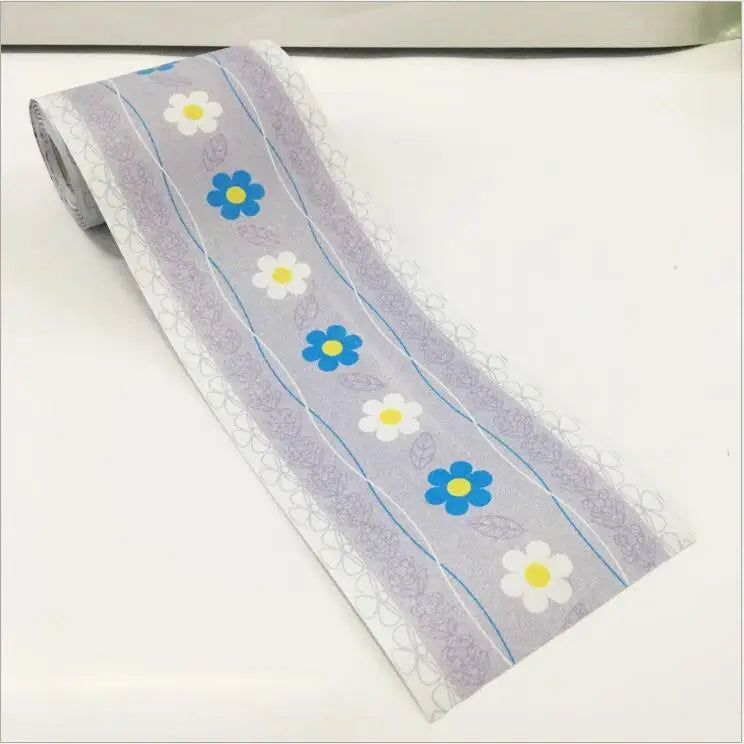 Waterproof PVC Wall Panels Self-Adhesive Skirting Board - Bathroom Safe Tile Border Sticker for Shower Corner Guard
