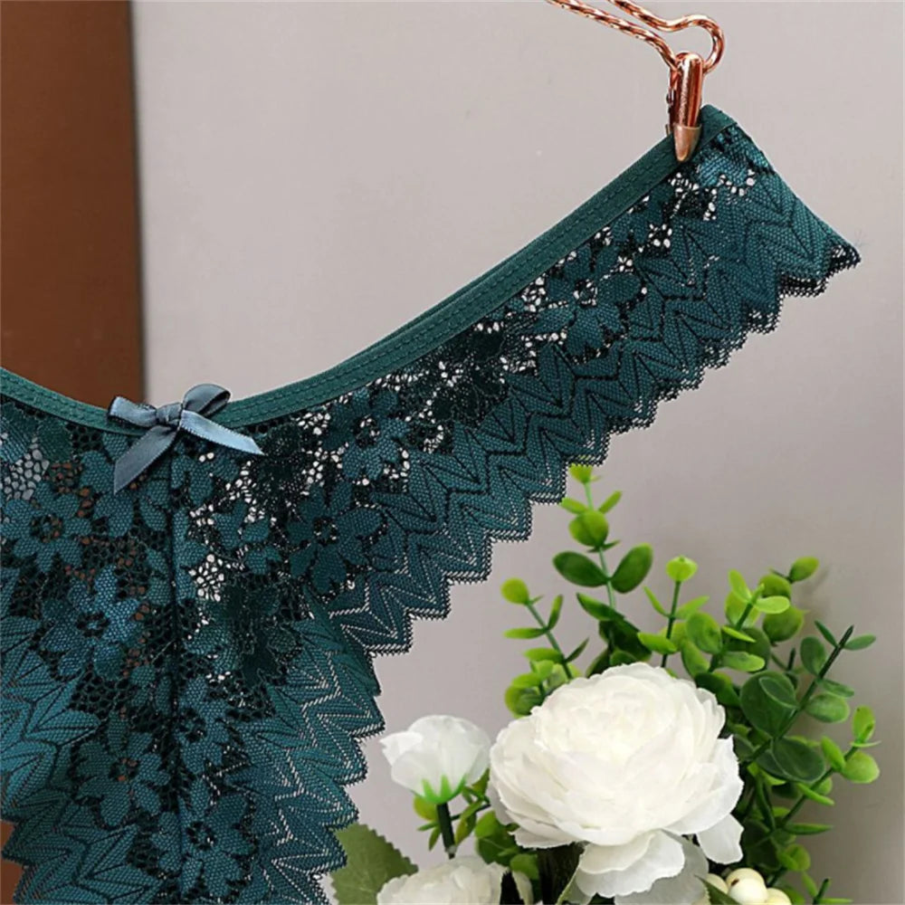 Sexy See-through Lace Panties Medium Back Large Size