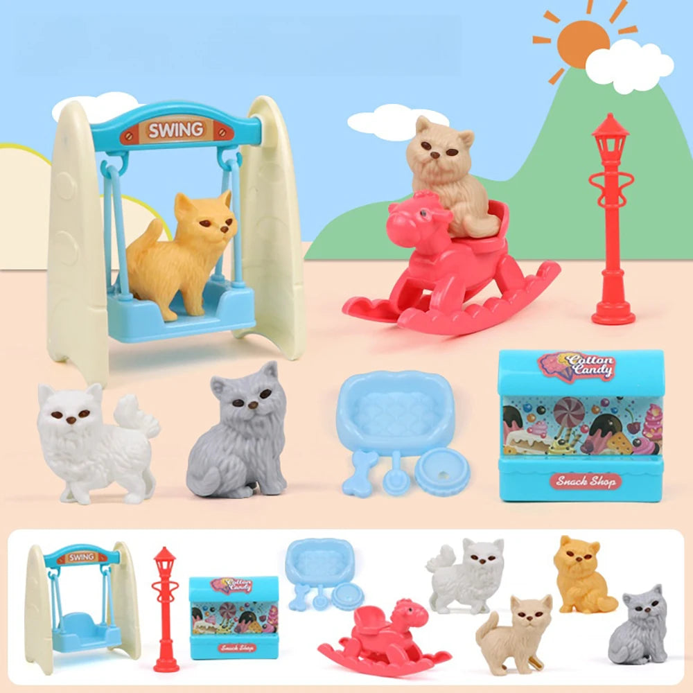 Cute Pet Basket Toy Set - Christmas Gift for Kids