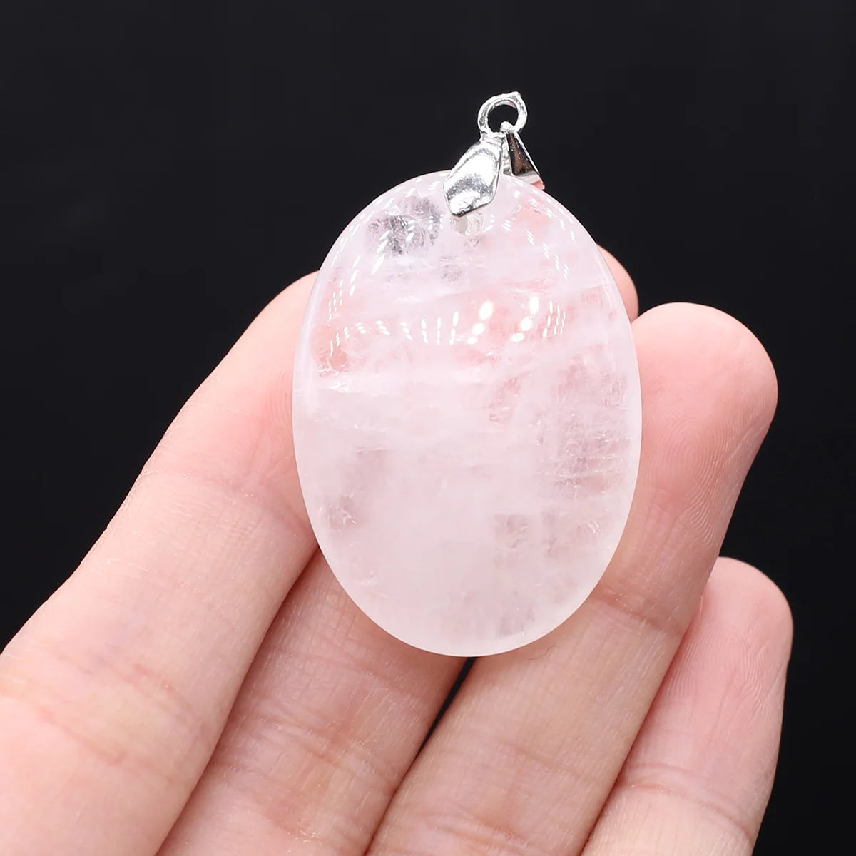 Unique Oval Natural Agate Pendant