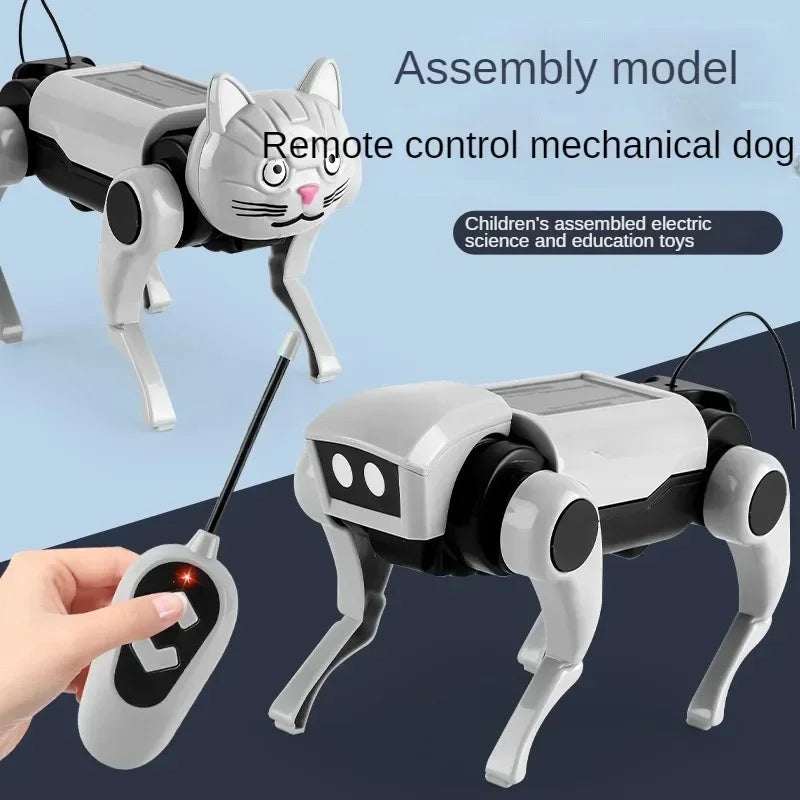 Rc Robot  Remote Control Mechanical Dog Toy Science Teaching Diy Assembling Model Electric Set Toys for Boys Kids Gift - Daisan Mart