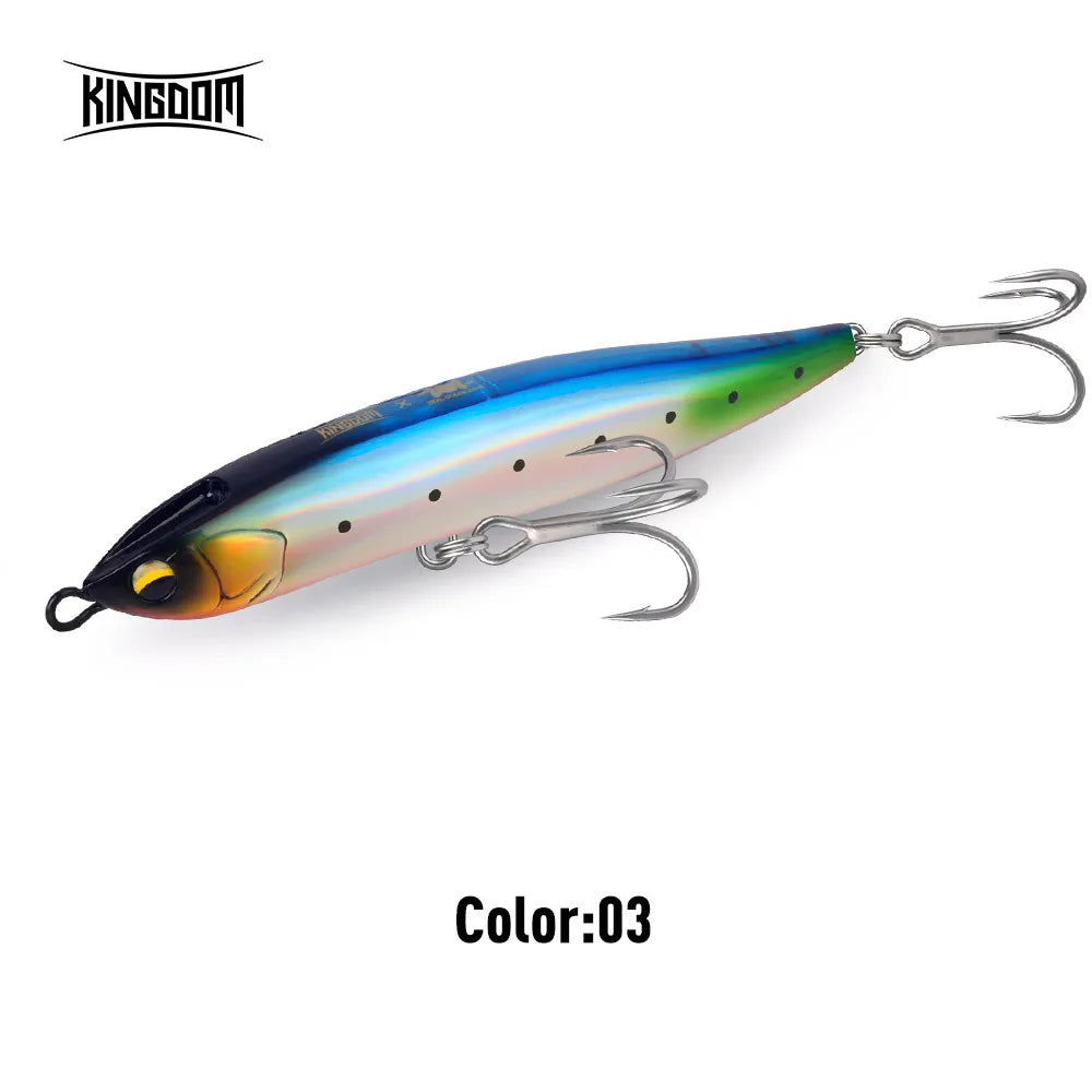 Kingdom Sinking Pencil Lure 140mm 54g Long Casting Saltwater Artificial Stickbait Hard Wobblers Seabass Trolling Jerkbait