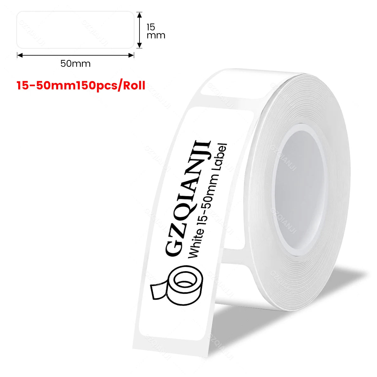 Multi Size P15 Label Paper Rolls Sticker 15*30mm 12*40mm White Color Cable Transparent P15 Thermal Label Printer Adhesive Tape - Daisan Mart