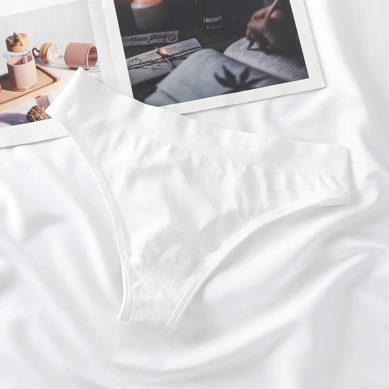 Seamless Thongs Women High Waist Sports Panties Sexy Underwear Ladies Fitness Lingere Pantys Comfortable Women G-string