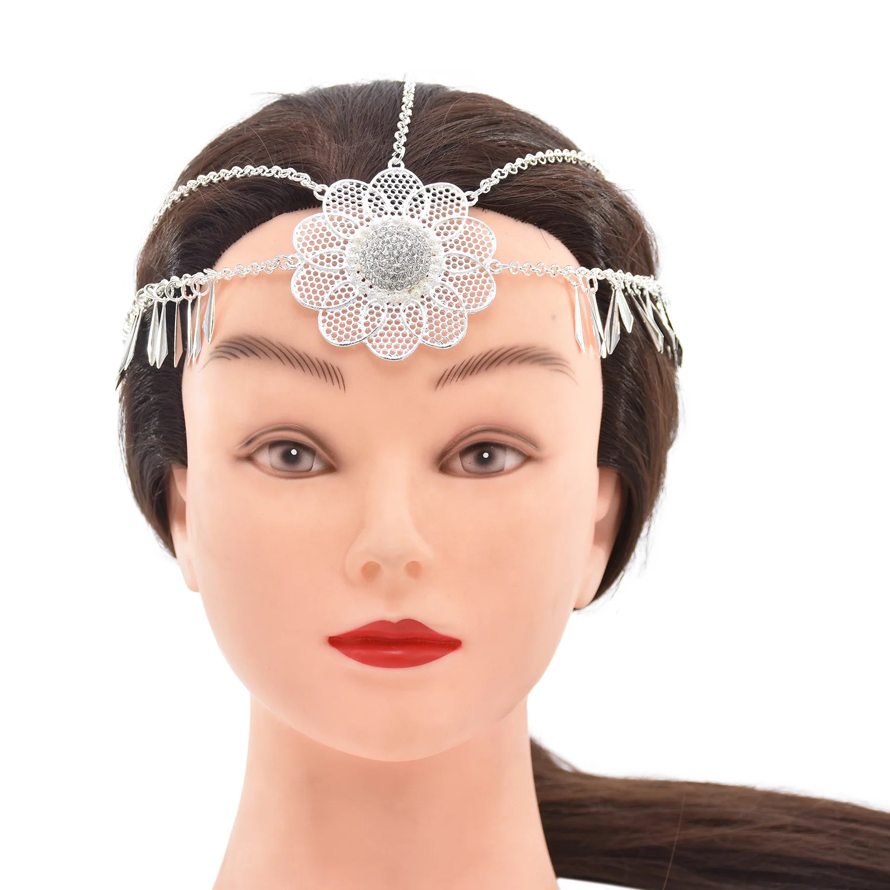 Vương Miện Boho Ấn Độ Hoa Tím Cổ Điển 50 ký tự