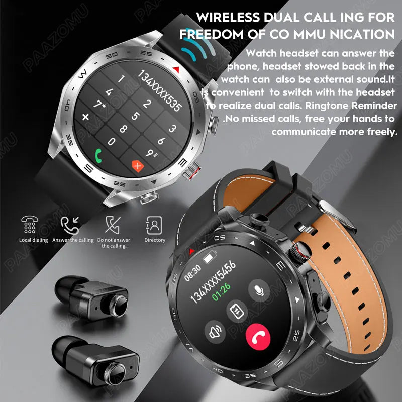 2025 Smart Watch with Waterproof TWS Earphones