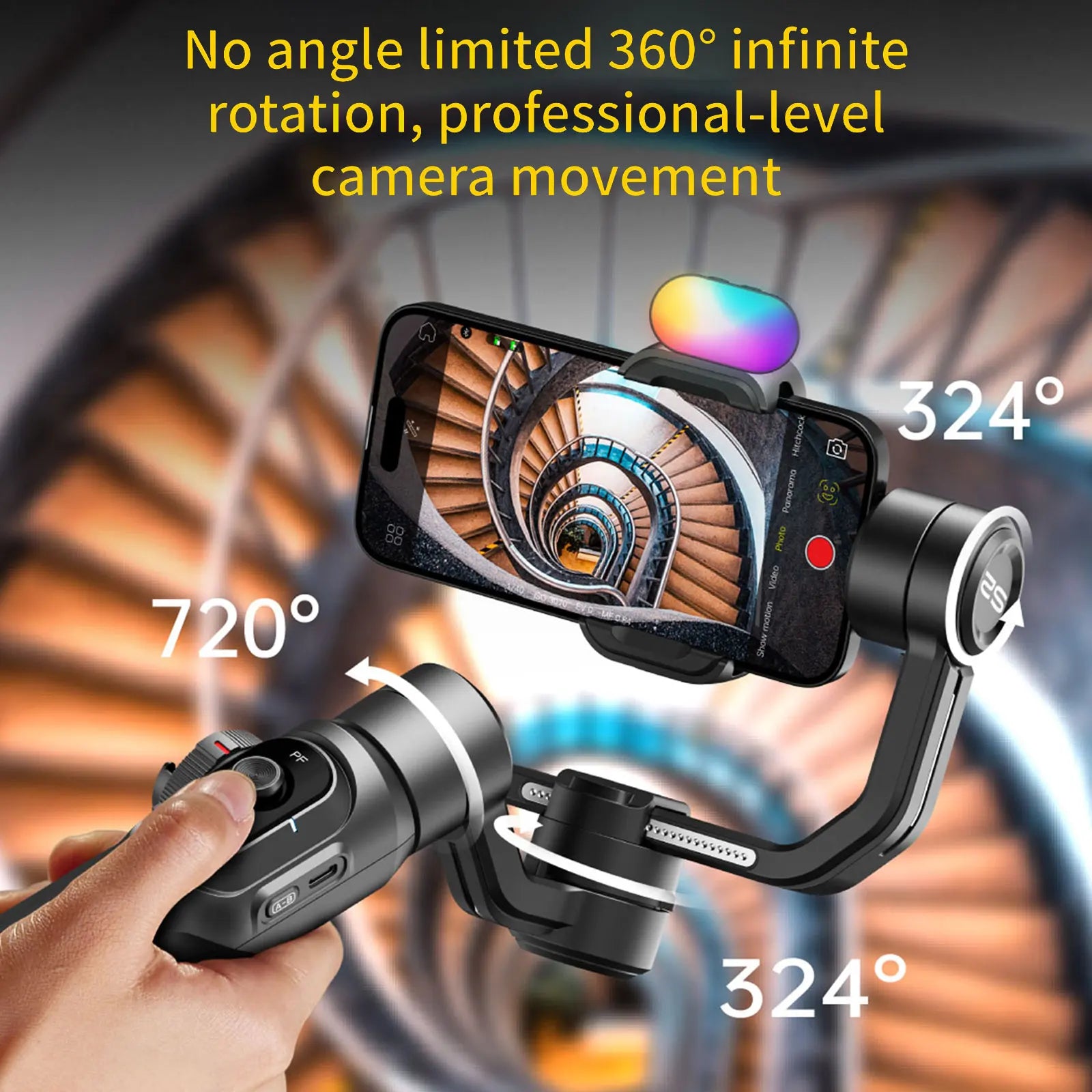 AOCHUAN Smart S2 Kit Professional 3-Axis Handheld Gimbal Stabilizer For IPhone And Android Smartphone Gimbal  Stabilizer shoot - Daisan Mart