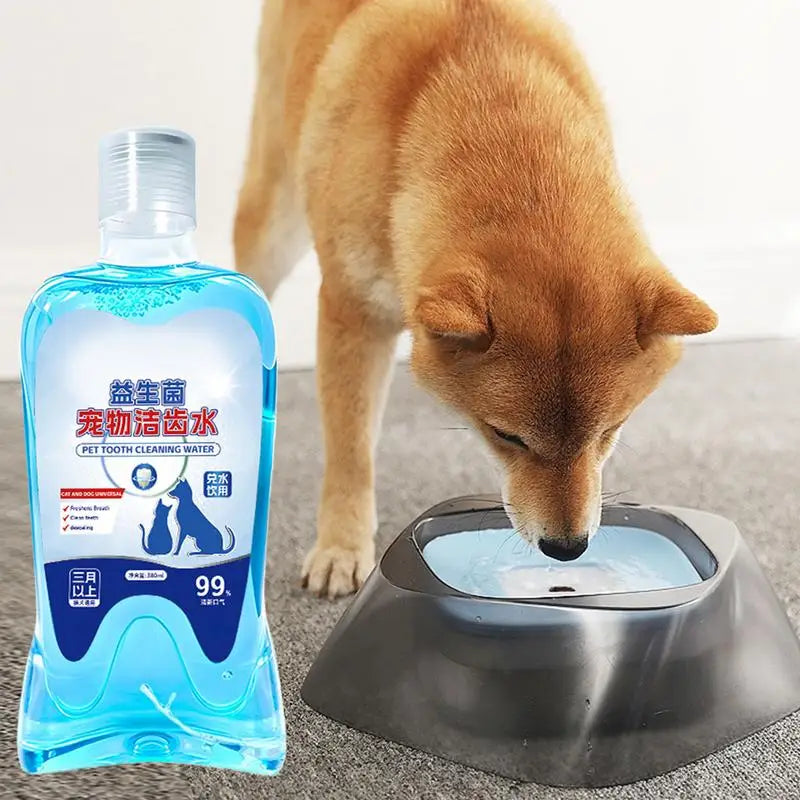 Dog Mouthwash 380ml Deodorizes, Cleans Gently