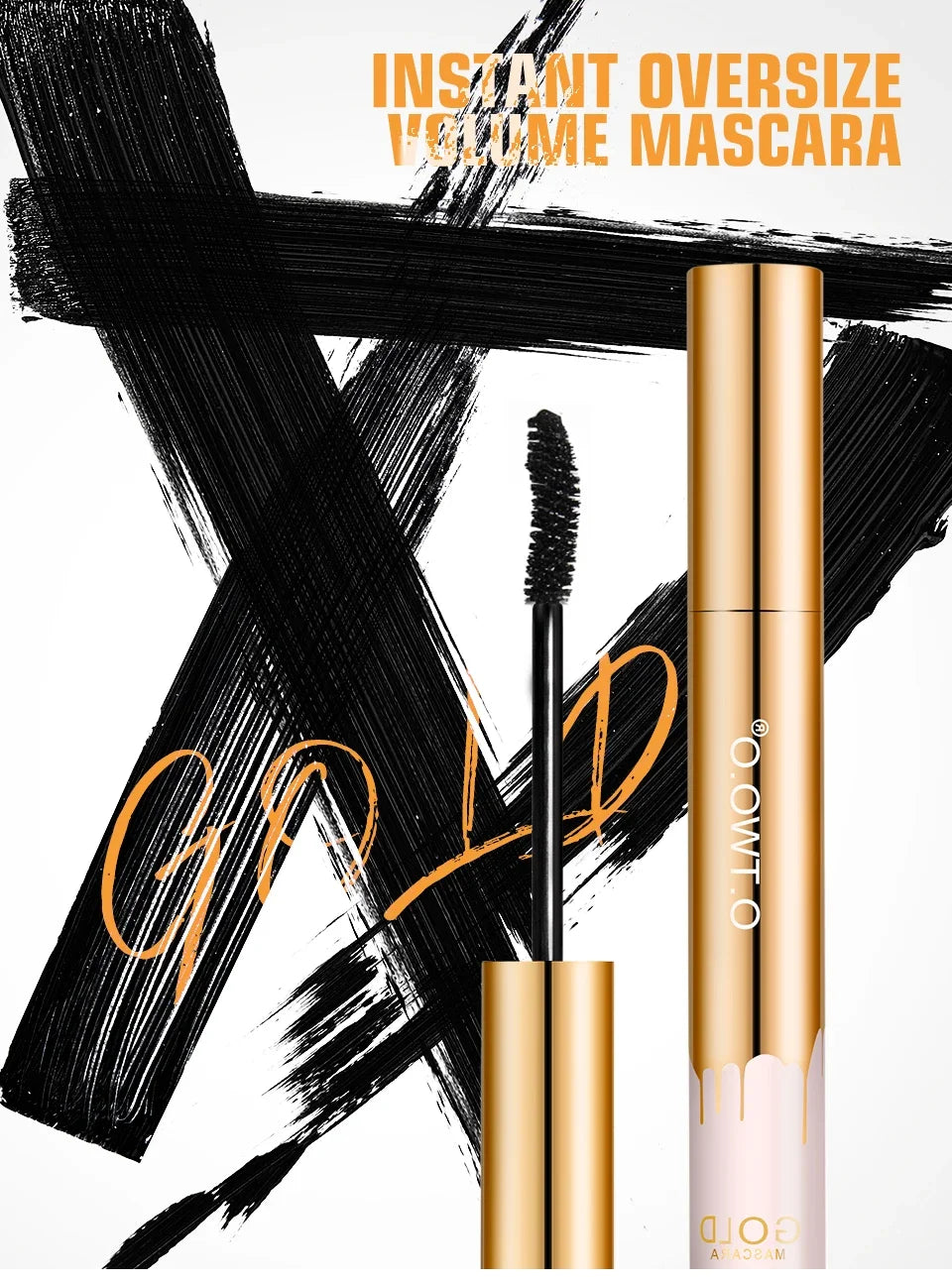 3D Long Black Mascara - Long Lasting Luxurious Gold Color