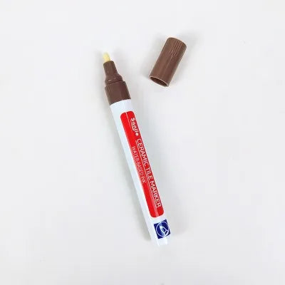 Ceramic Tile Pen Wall Grout Restorer Pen Repair Marker Grout Filler Pen for Restoring Tile Wall Floor Bathrooms Kitchen White