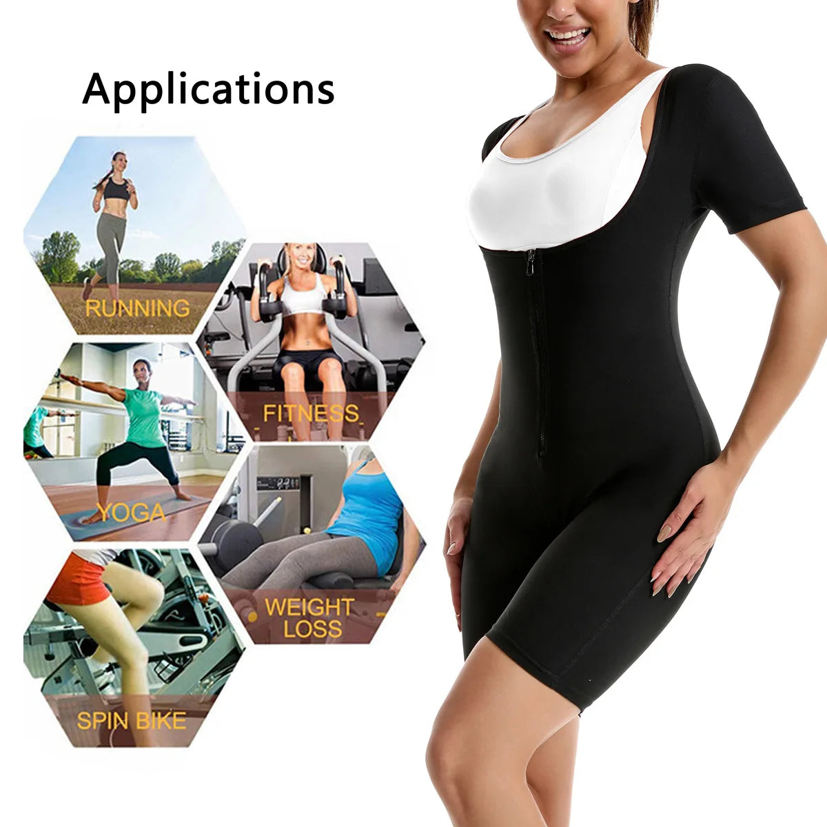 Naisstoo Sauna Suit Women for Weight Loss Fat Burning Full Body Sweat Vest Slimming Waist Trainer Body Shaper - Daisan Mart