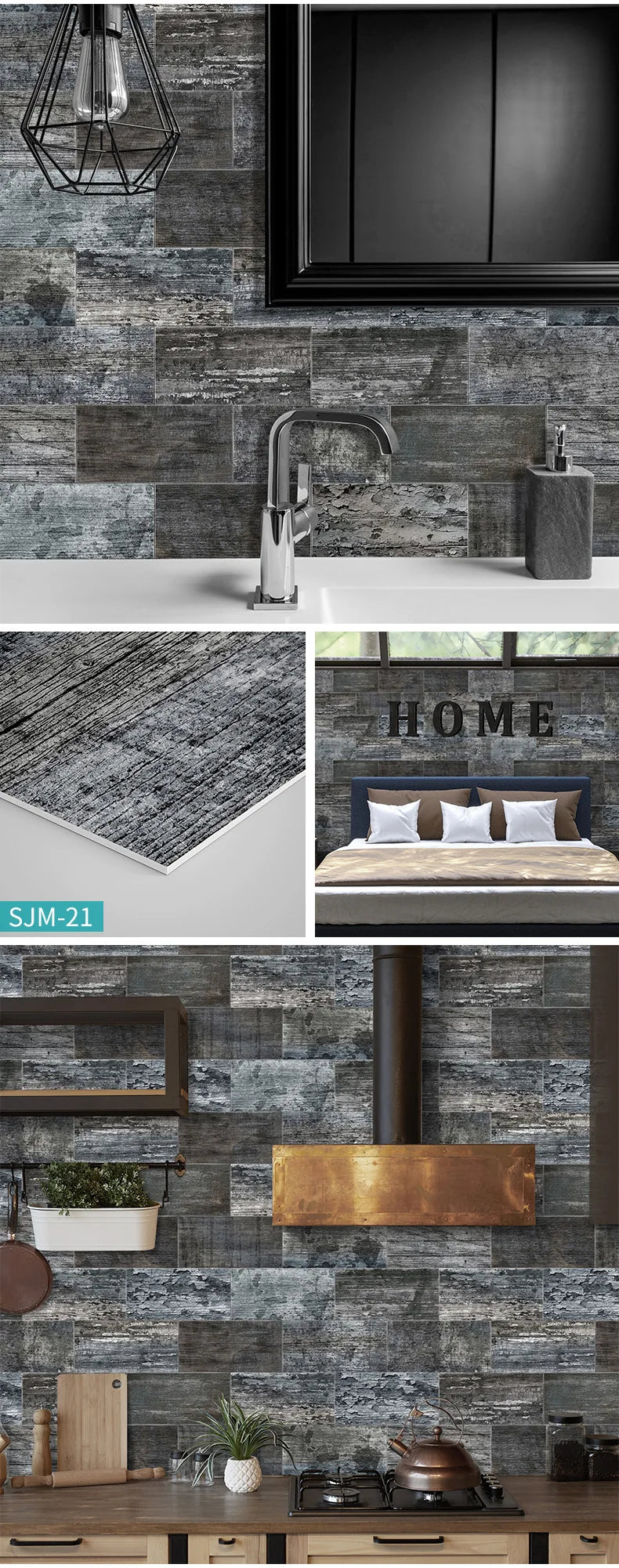 Waterproof Wall Panels - Removable Industrial Foam Decals, Moisture-Proof Matte PVC for Cafe Wall &amp; Commercial Space Decor