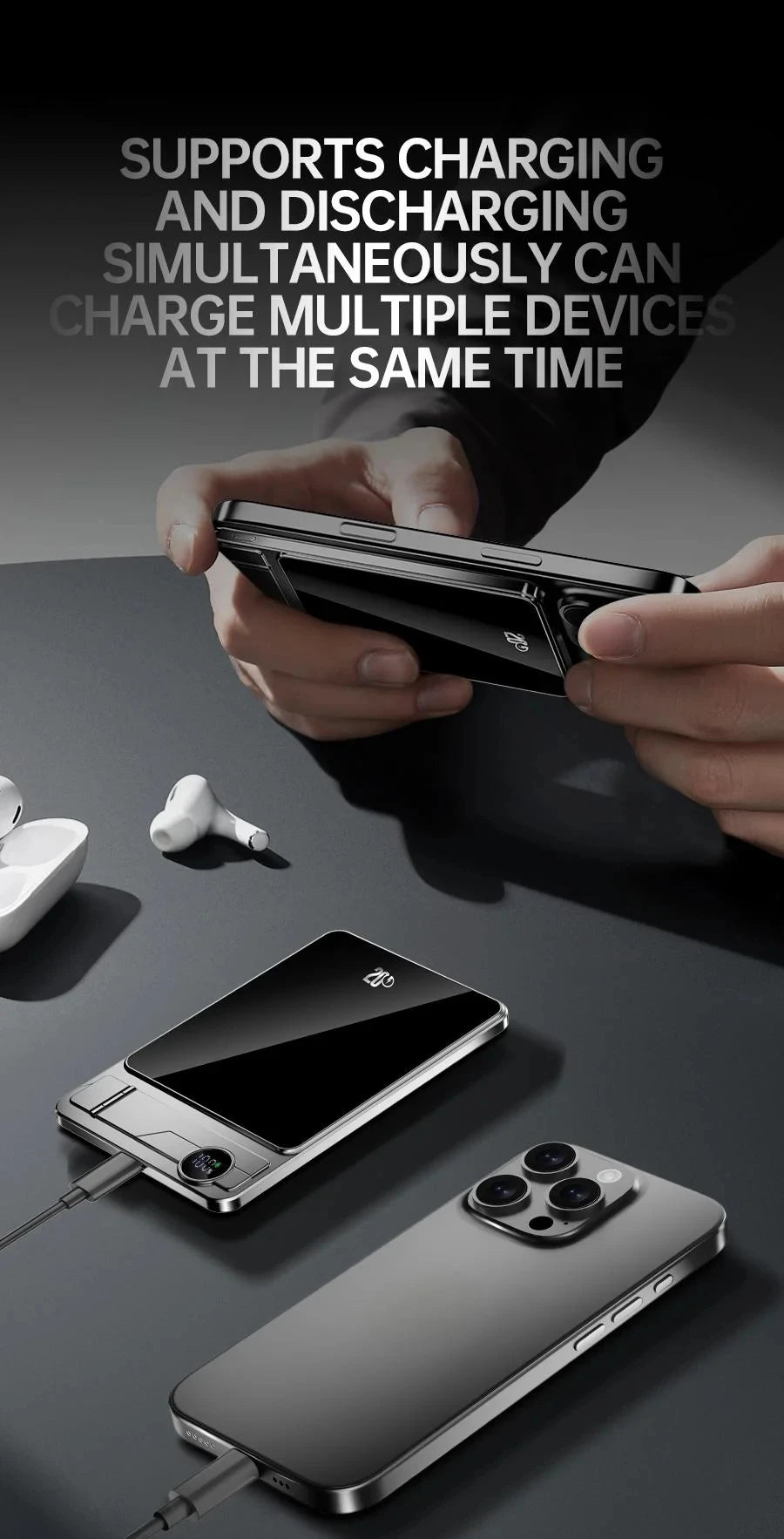 Pin Dự Phòng 10000mAh Sạc Không Dây Từ Tính MagSafe