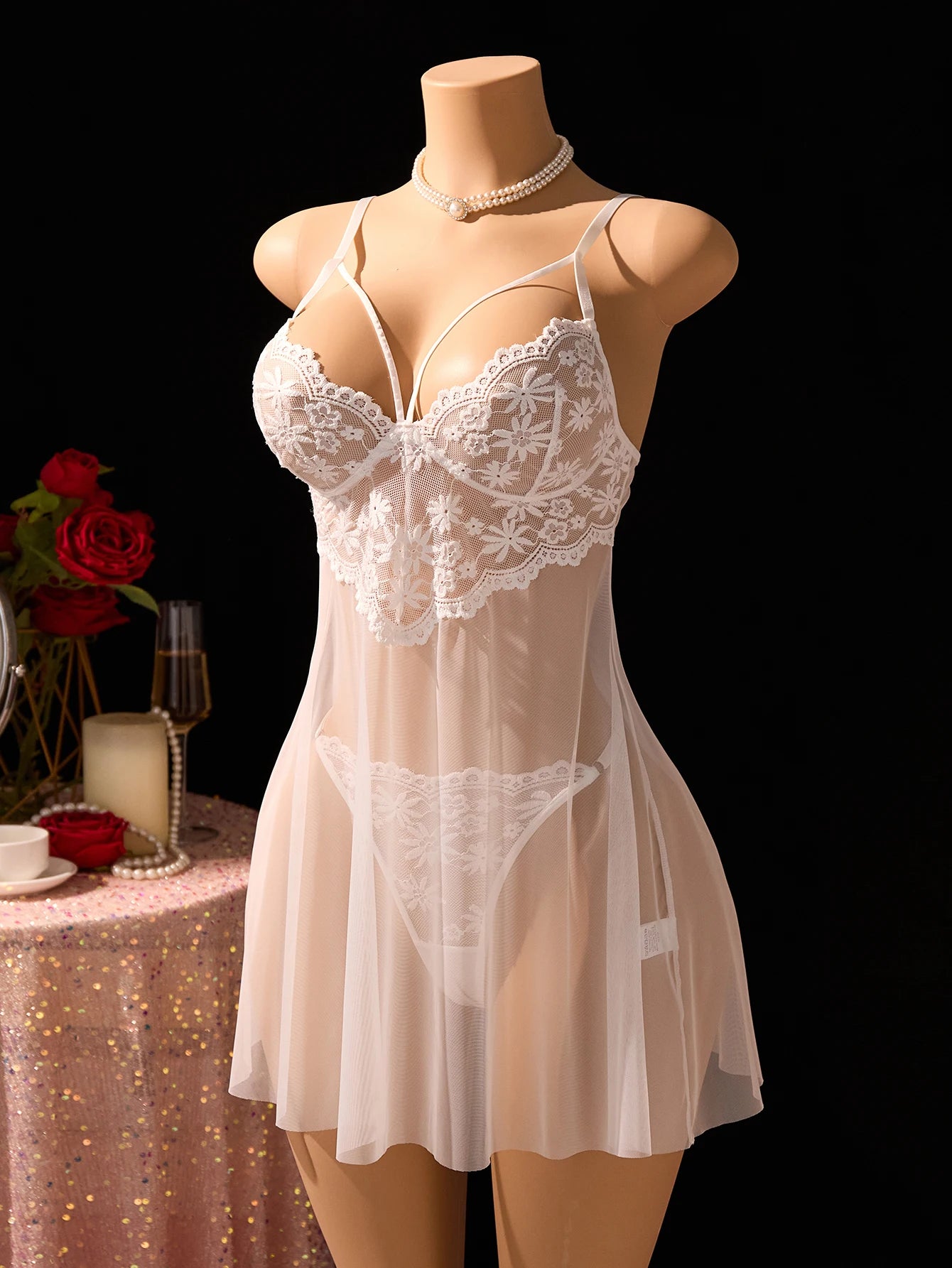 Sexy Night - Sexy Lingerie &amp; Nightgown Set ZA825096