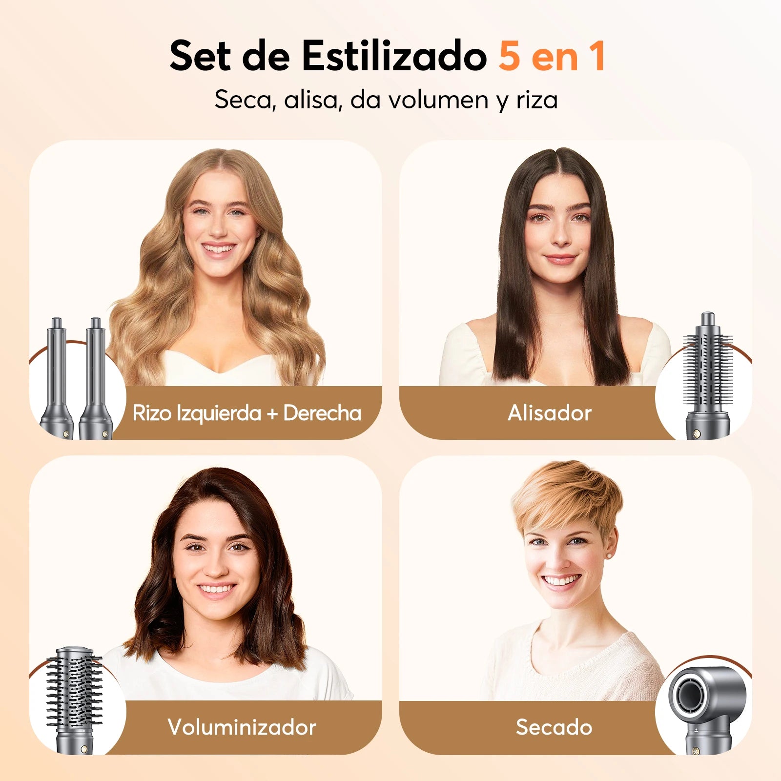 5-in-1 High Speed ​​Hair Dryer &amp; Automatic Styling