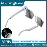 LIGE AI Smart Glasses: Bluetooth Calling, Camera, Music