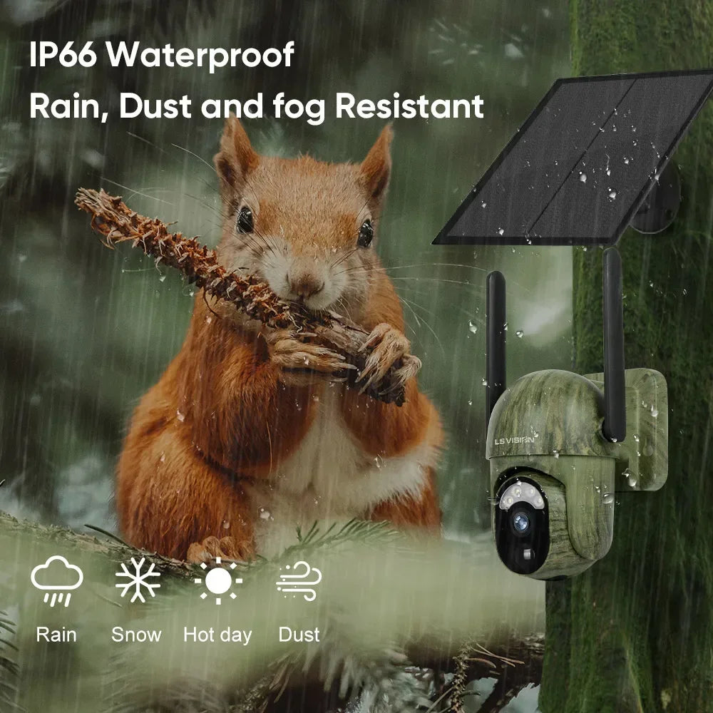 Camera Solar 4G LS VISION 4MP Ngoài Trời Chống Nước
