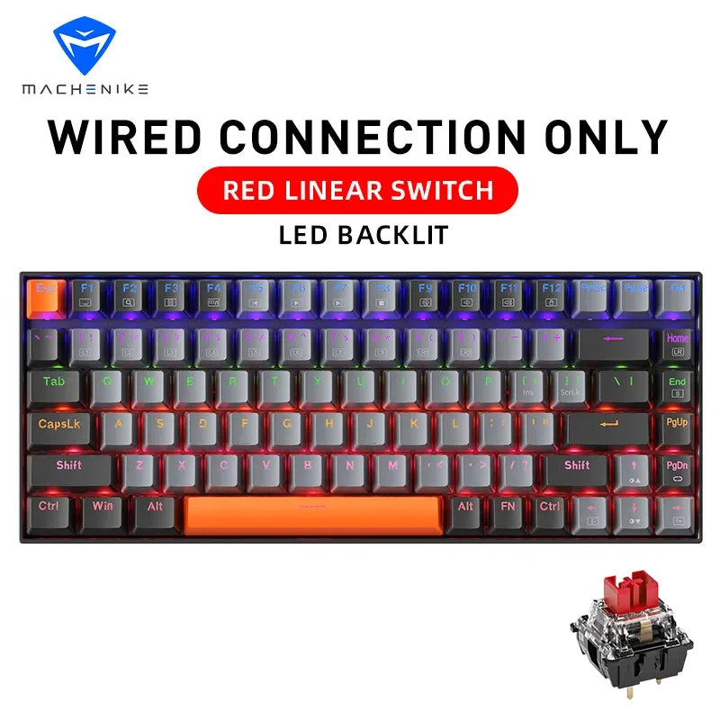 Machenike K500A 75% TKL 6-color mechanical keyboard for gamers