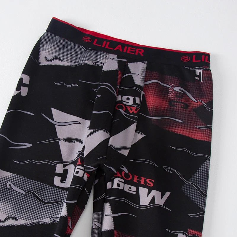 Bộ Đồ Lót Nam Thu Đông Nỉ Nhung In Thời Trang Ấm