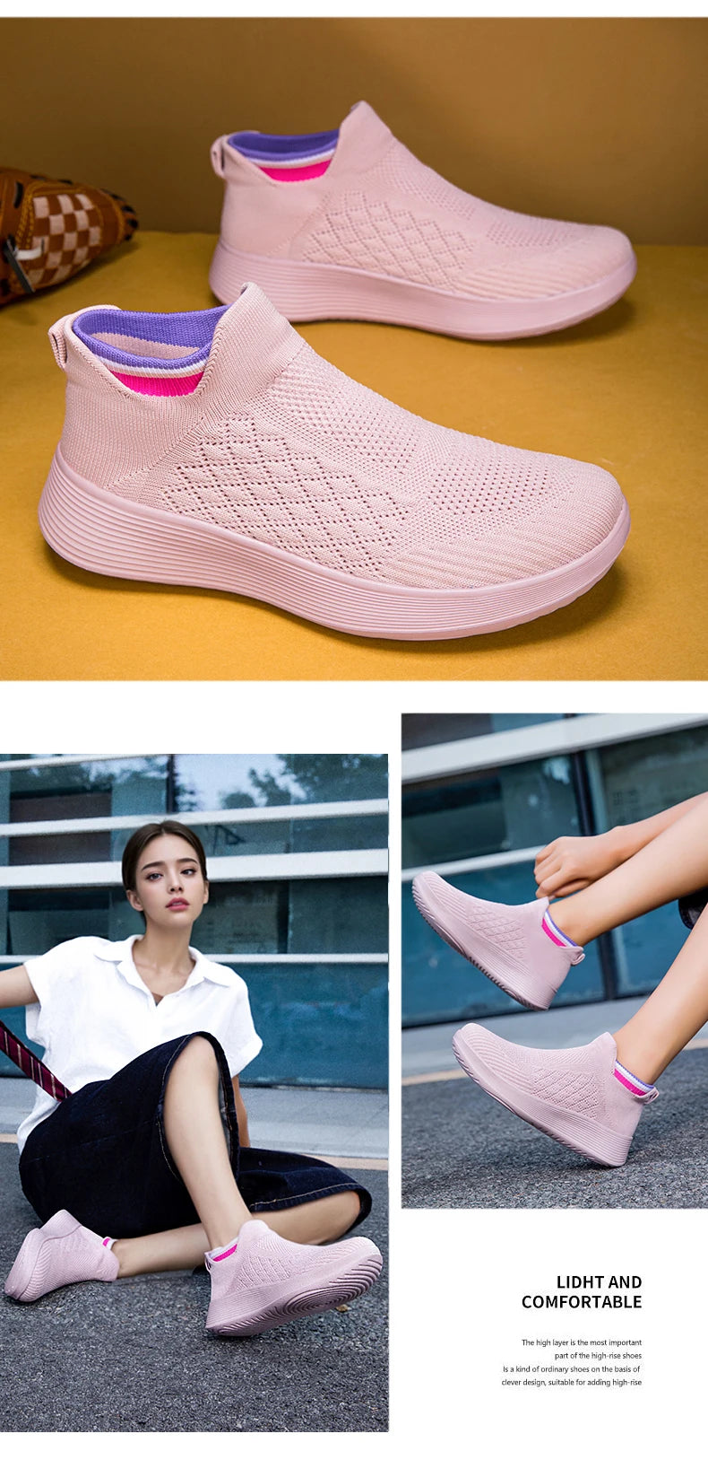 Men's and Women's Breathable Mesh Fashion Sports Shoes