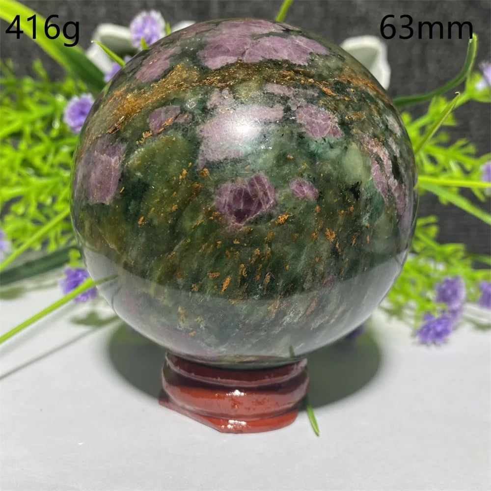 Natural Emerald &amp; Ruby Energy Ball