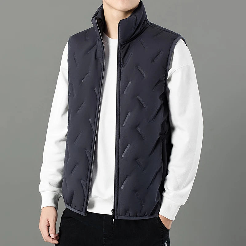 Men's Autumn Winter Outdoor Windbreaker Vest Fur Lining 2025