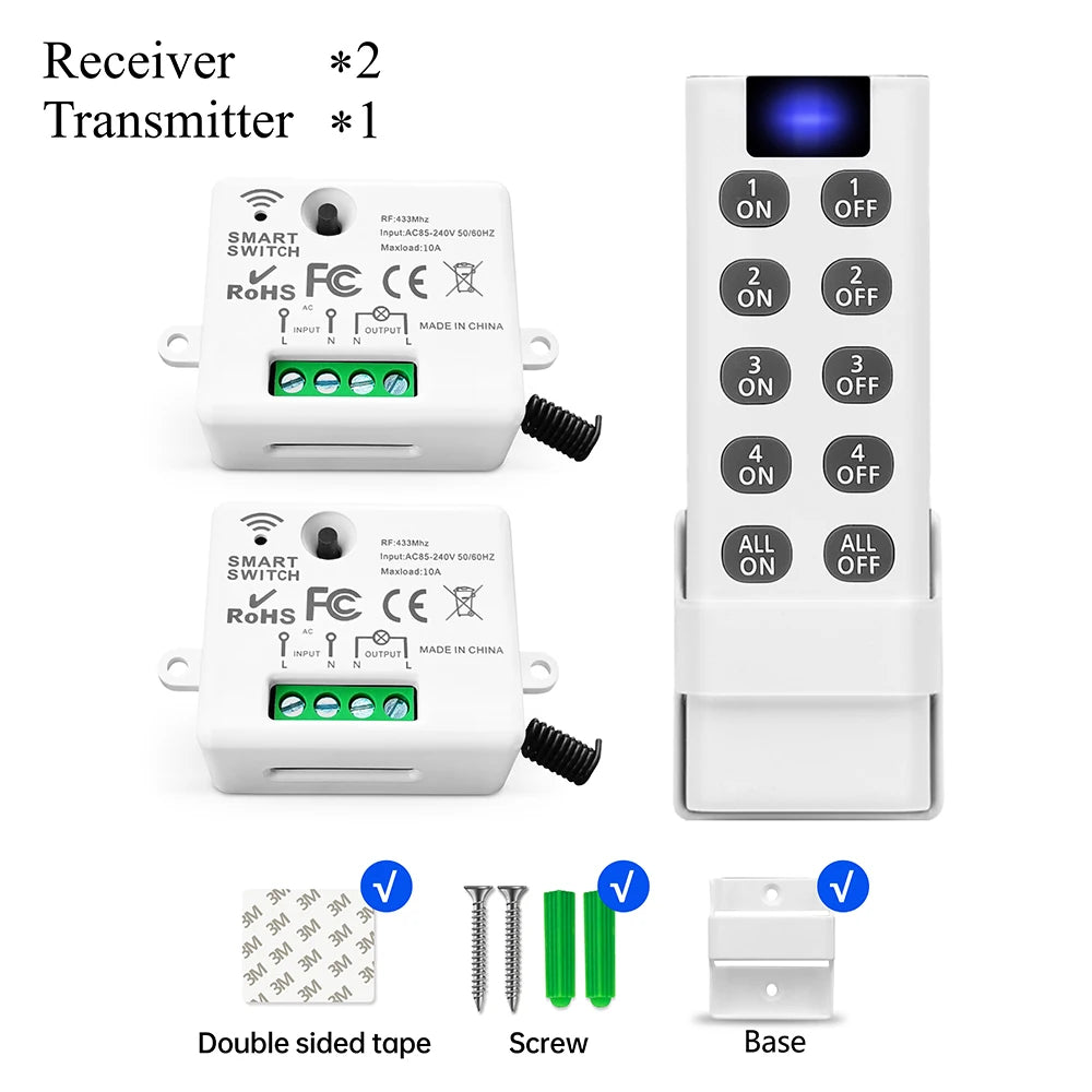 Smart Switch RF 4in1 Remote Control 433MHz