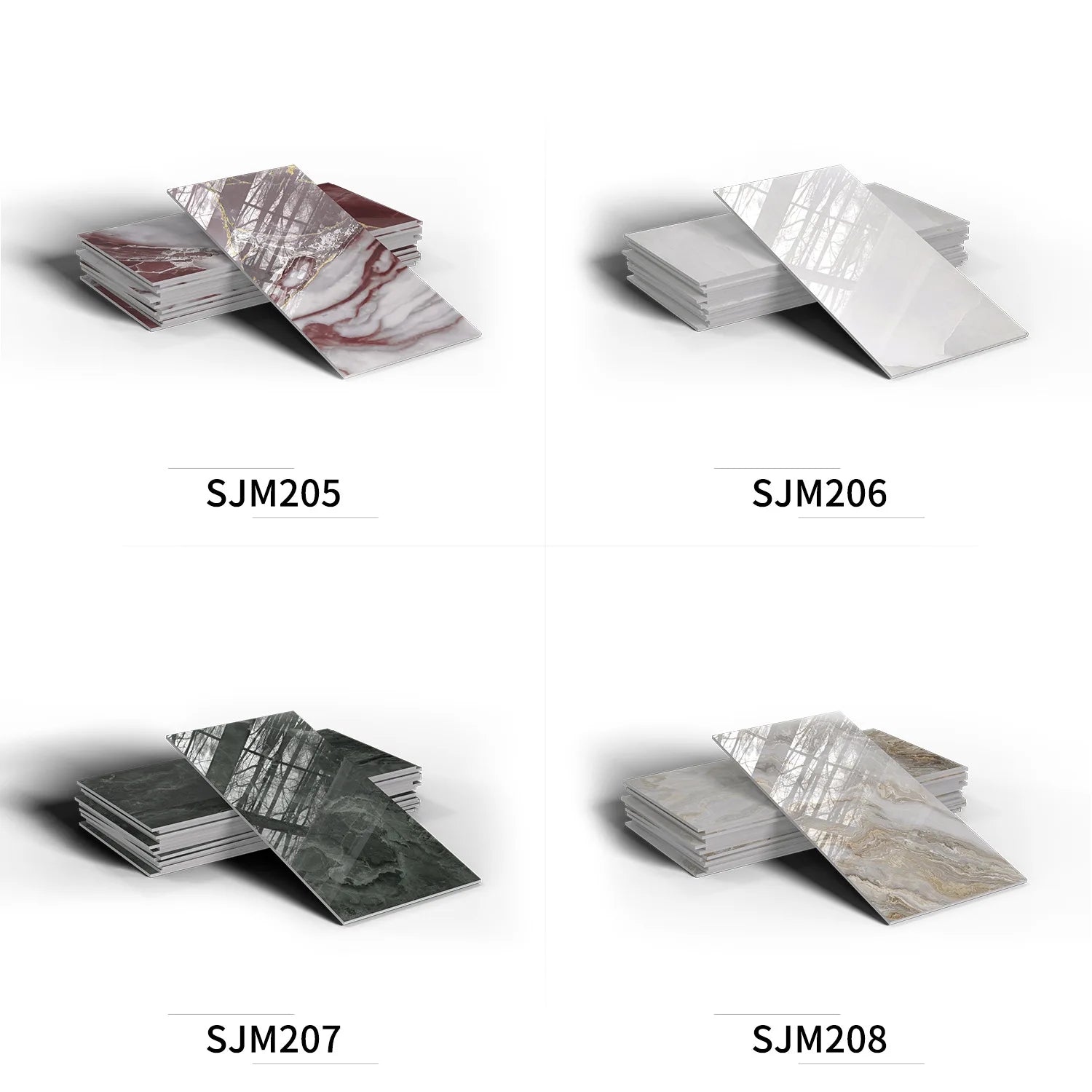 Set of 16 Waterproof Stone Pattern Foam Wall Stickers for Kitchen