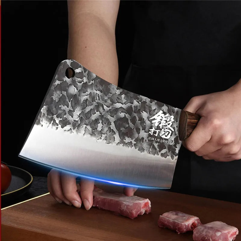 Dao Bếp Chặt Xương Rèn Tay 1KG Lưỡi Dày 5mm