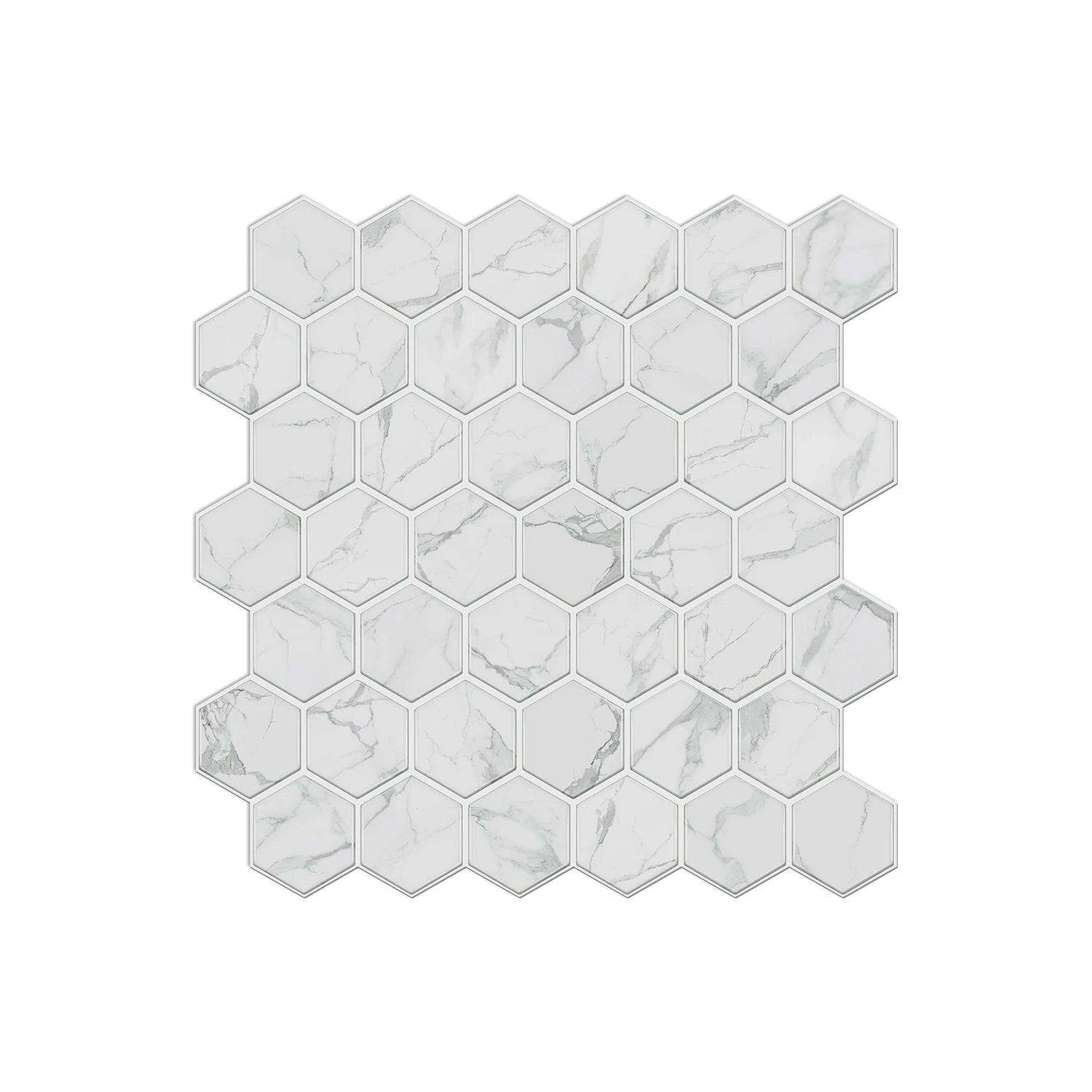 1/6/12PCS Fresh and Simple Marble Tile Stickers Waterproof Self Adhesive Kitchen Living Room Wall Stickers Home Renovation Decor