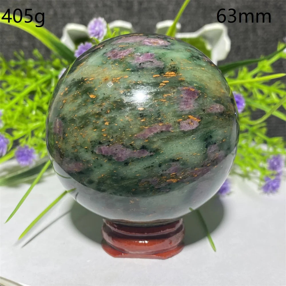 Natural Emerald &amp; Ruby Energy Ball