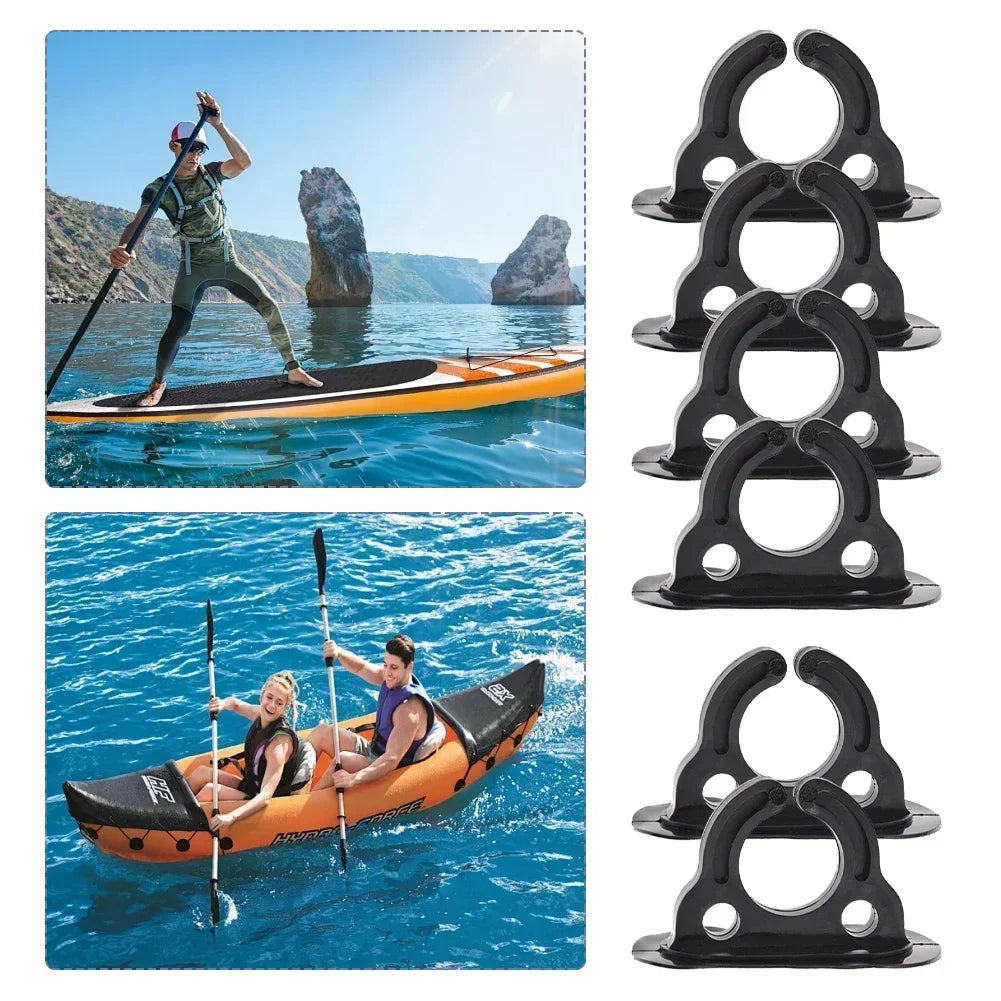 4/2 Pcs Kayak Paddle Clips Plastic Inflatable Boat Paddle Holder Paddle Storage Holder for Kayak Canoe Rowing Boat Accessories